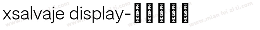 xsalvaje display字体转换